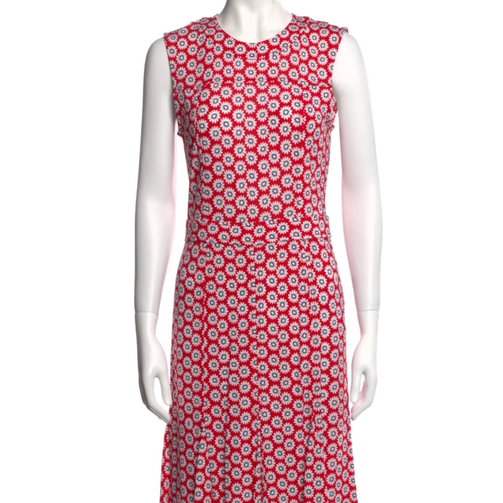 Tory Burch Red Floral Jada Dress Size Small